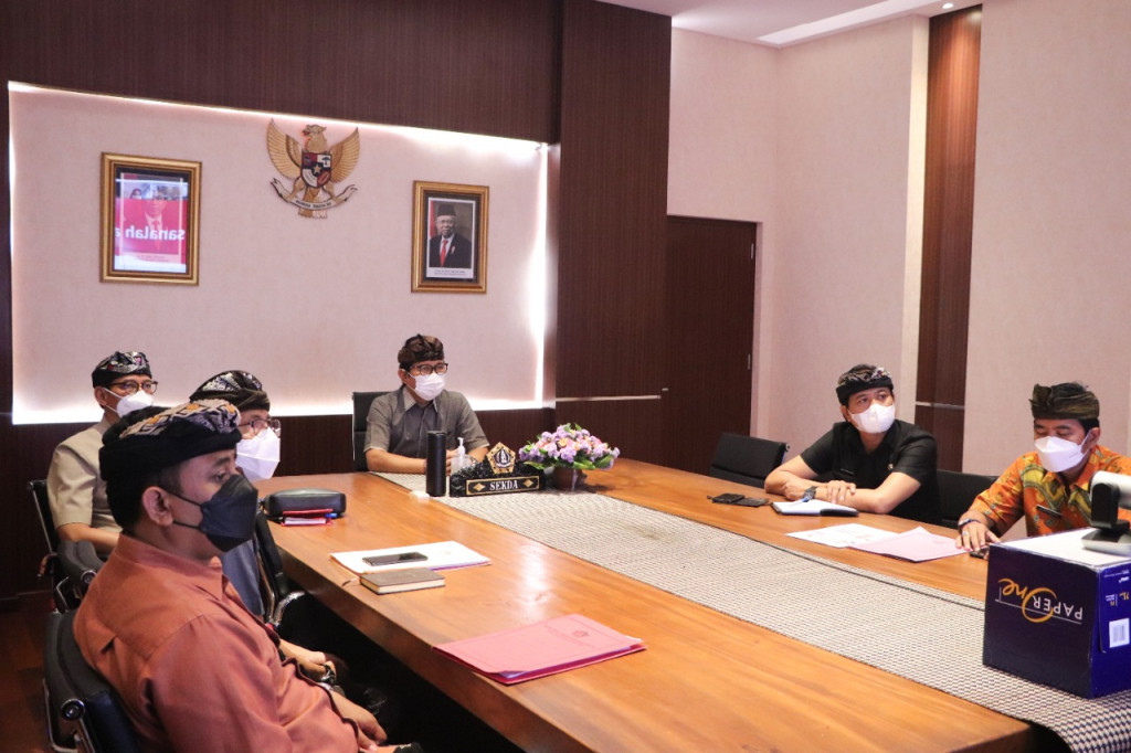 Sekda Adi Arnawa Ikuti Launching Pelaksanaan Kompetisi P4 Secara Virtual
